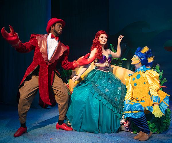 students performing 'a little mermaid' at the center for fine and performing arts